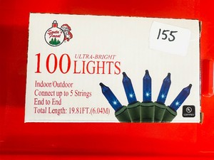 100 Ultra Bright CHRISTMAS LIGHTS  - BLUE  -NEW-