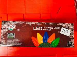 CHRISTMAS LIGHTS  25 LED - Multi - C7 - Opaque