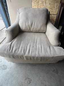 Corinthian Upholstered Armchair With Toss Pillow