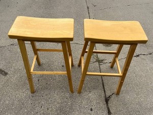 Wooden Stools - 29T X 18 W (Lot of 2)