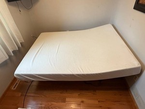 Powered Adjustable Bed Base With Mattress & Wired Remote