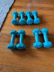 Body Sport Vinyl-Coated Dumbbells - 8pc Assorted Weights