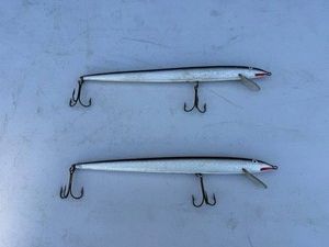 Vintage Balsa Wood Rapala Original Floating Minnow Fishing Lures (Lot of 2)