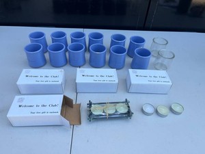 La Fermiere Ceramic Containers & Creative Home Arts Club Mixed Lot w Tea Light Candles