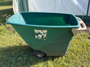 Top Hand Plastic Garden Cart With 2 Wheels - 48 X 24 X 36 in
