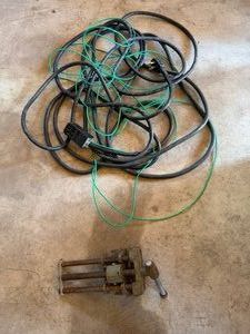 Electrical Wiring, Connectors & Bench Vise Mixed Lot