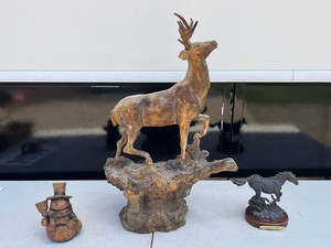 Montana Silversmiths Deer Sculpture, Horse & Snowman Mixed Lot