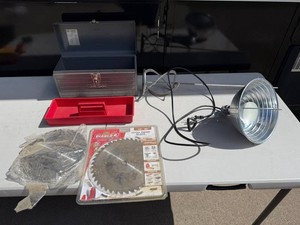 Craftsman Toolbox, Diablo Saw Blades & Work Light Mixed Lot