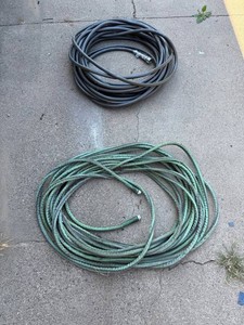 Black & Green Industrial Hoses With Threaded Couplings Mixed Lot