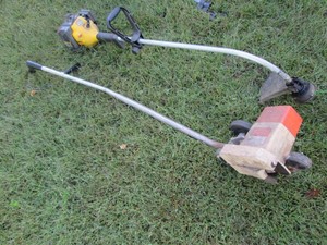 McCullough mac 2816 gas trimmer with an electric Wards edger