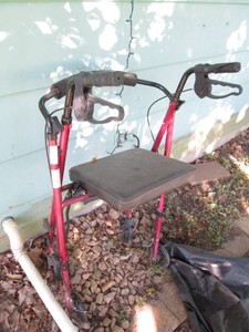 Medical mobility scooter with brakes and seat