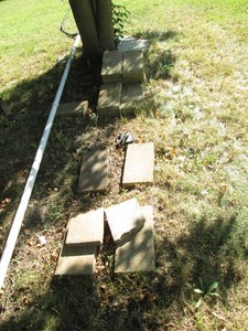 Various patio pavers