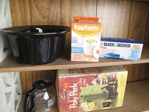 Poly Perk coffee maker, microwave egg cookers, travel iron and more