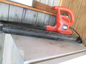 Black and Decker electric blower with attachments shown