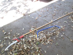 Manually operated pole saw