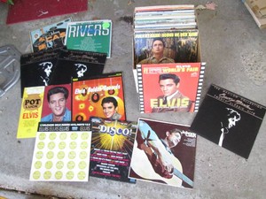 Vintage vinyl record albums from a wide variety of genres and artists including The Manilow Collection, Johnny Cash, Elvis and more