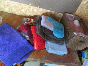 Collection of assorted bathroom and entry style rugs