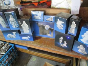 Avon Nativity Collectibles multi piece porcelain Nativity Scene figures