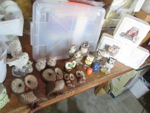 Collection of assorted Owl decor, spice shakers and novelty toys