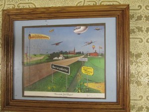 Bernadotte Intl Airport framed, signed and numbered by Les Kouba