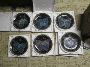 Collection of Butterfly themed display plates with certificates of authenticity