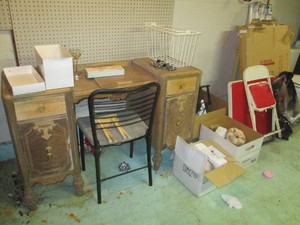 A variety of vintage furniture and decor