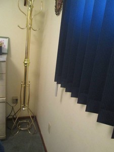 Brass coat hanger