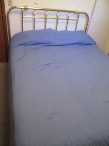 Full size bed frame and bedding