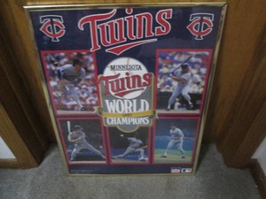 A small framed MN Twins poster