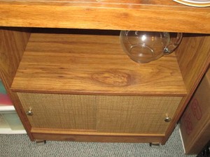 Portable Wood Microwave cart with storage