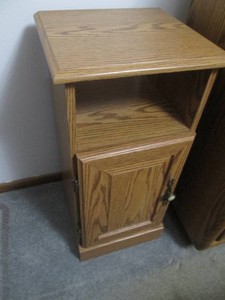 Wood End Table cabinet