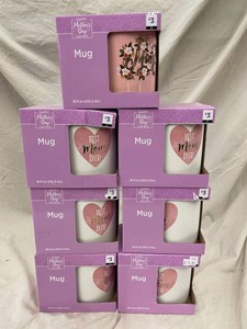 Mothers Day Ceramic Mugs 18 Fl Oz - Assorted Designs (Lot of 7)