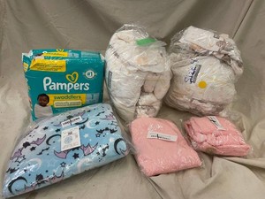 Mixed Lot Pampers Diapers & Baby Textiles