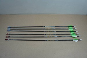 6 BlackOut X5 Envy Carbon Arrows with Broadheads