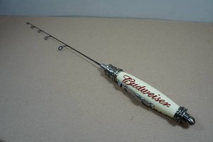 Budweiser Tap Handle Ice Fishing Rod