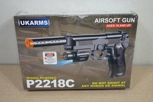 UKArms P2218C Spring Powered Airsoft Gun with Laser