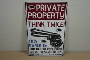Vintage Style Metal Sign - Private Property