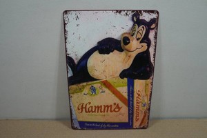 Vintage Style Metal Sign - Hamms Beer