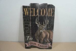 Wooden Welcome to Our Cabin Wall Sign
