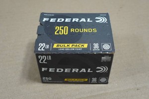 250 Federal 22 LR 36 Gr LHP Ammo