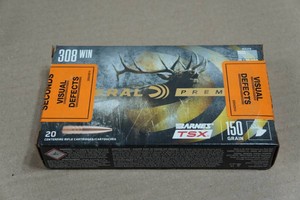 20 Federal Premium .308 Win 150 Gr Barnes TSX Ammo