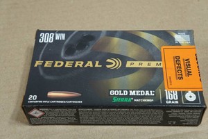 20 Federal Premium .308 Win 168 Gr Gold Medal Sierra Matchking Ammo