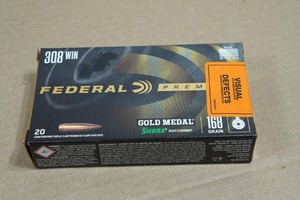 20 Federal Premium .308 Win 168 Gr Gold Medal Sierra Matchking Ammo