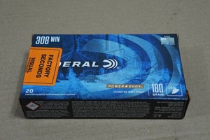 20 Federal Powershok .308 Win 180 Gr JSP Ammo
