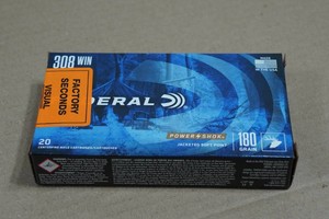 20 Federal Powershok .308 Win 180 Gr JSP Ammo