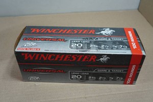 100 Winchester Game & Target 20 Gauge 2-34 7.5 Shot Shotshells