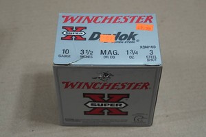 26 Winchester Super-X Drylok 10 Gauge 3-12 Magnum Steel 3 Shot Shotshells