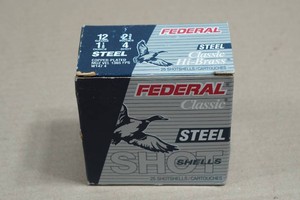 25 Federal 12 Gauge 2-34 4 Shot Steel Shotshells