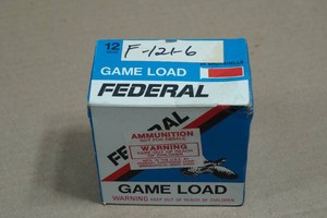 25 Federal 12 Gauge 2-34 Game Load 6 Shot Shotshells