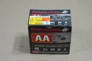 25 Winchester AA 12 Gauge 2-34 Low Recoil Low Noise 8 Shot Shotshells